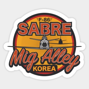 F-86 Sabre - Mig Alley Korea Sticker